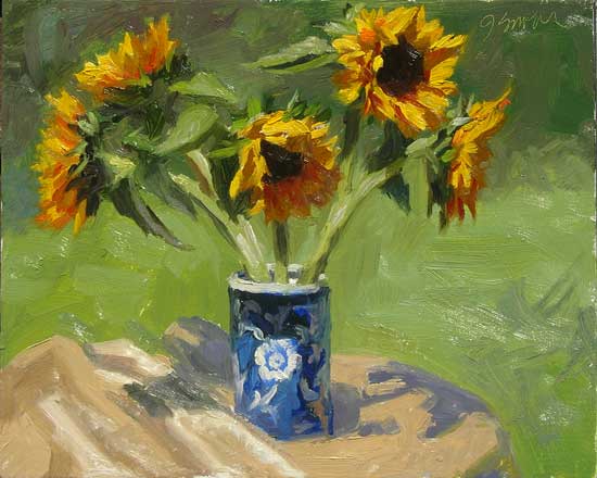 Sunflowers Plein Air, 8x10
