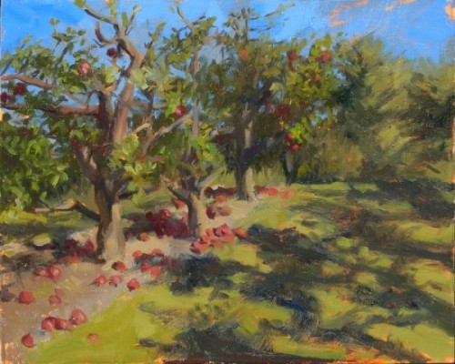 Apple Orchard, 8x10, oil on panel by Jeffrey Smith