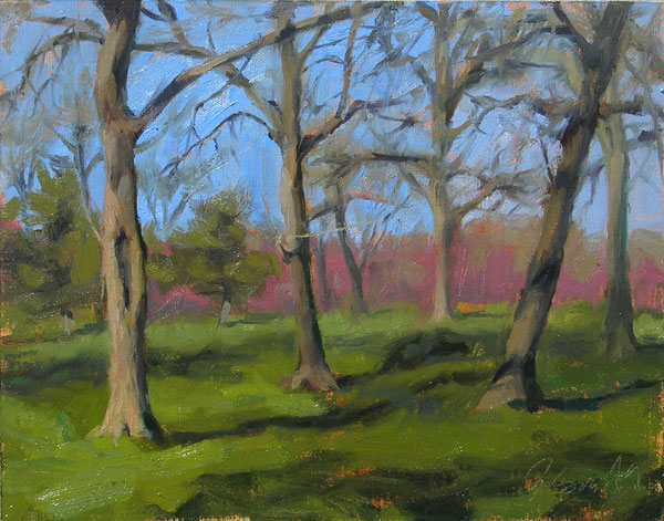 Plein Air Park , 11x14, oil on linen panel by Jeffrey Smith