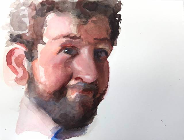 Jeffrey Smith | watercolor self portrait