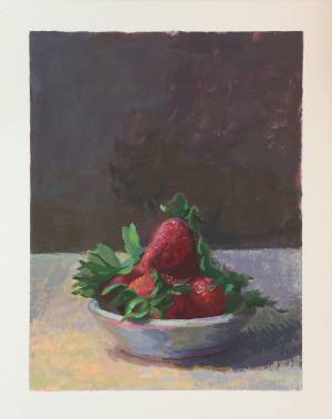 Strawberries | Gouache | Jeffrey Smith Art